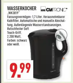 Marktkauf Clatronic wasserkocher wk3819 Angebot