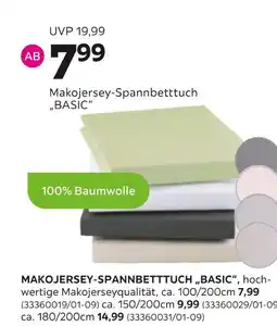 Mömax Makojersey-spannbetttuch „basic“ Angebot