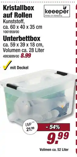 Poco Keeeper kristallbox auf rollen oder unterbettbox Angebot