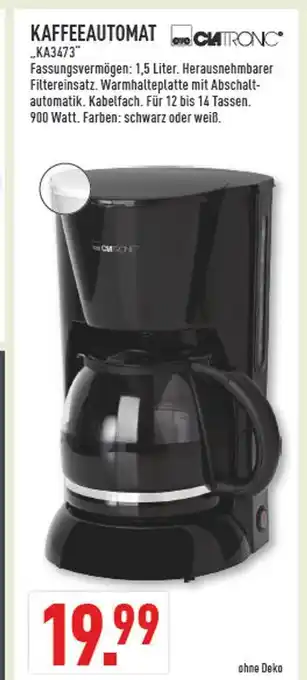 Marktkauf Clatronic kaffeeautomat Angebot