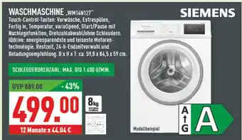 Marktkauf Siemens waschmaschine wm14n127 Angebot