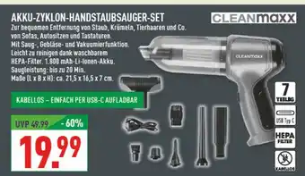 Marktkauf Cleanmaxx akku-zyklon-handstaubsauger-set Angebot