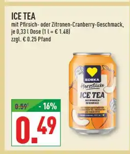 Marktkauf Edeka ice tea mit pfirsich-geschmack Angebot