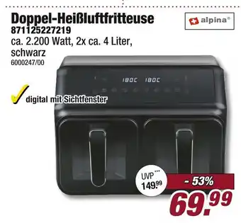 Poco Alpina doppel-heißluftfritteuse Angebot