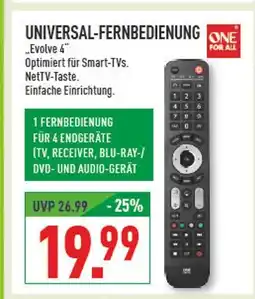 Marktkauf One for all universal-fernbedienung evolve 4 Angebot