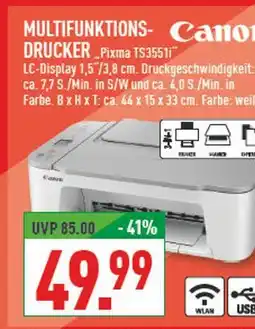 Marktkauf Canon multifunktionsdrucker pixma ts3551i Angebot