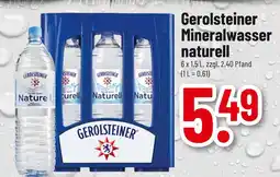 trinkgut Gerolsteiner mineralwasser naturell Angebot