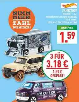 Marktkauf Hot wheels fahrzeuge Angebot