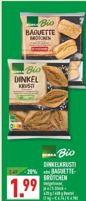 Marktkauf Edeka bio dinkelkrusti Angebot