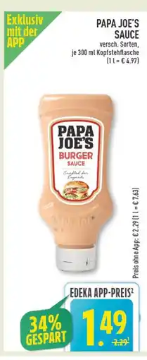 Marktkauf Papa joe's burger sauce Angebot