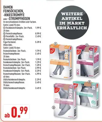 Marktkauf Damen feinsöckchen, -kniestrümpfe oder -strumpfhosen Angebot