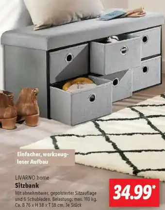 Lidl LIVARNO home Sitzbank Angebot
