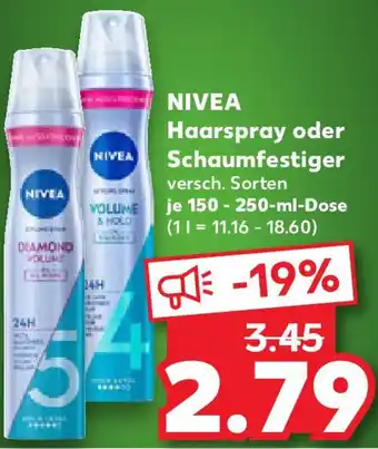 Kaufland NIVEA Haarspray oder Schaumfestiger Angebot