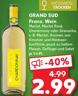 Kaufland GRAND SUD Franz. Wein Angebot