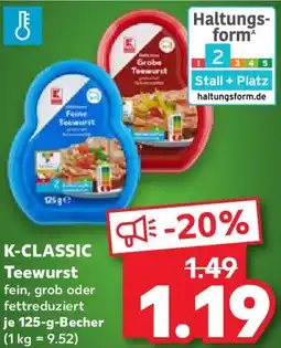 Kaufland K-CLASSIC Teewurst Angebot