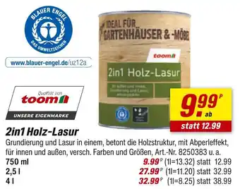 toom Baumarkt Toom 2in1 holz-lasur Angebot