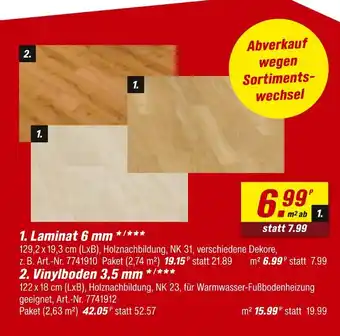 toom Baumarkt Laminat 6 mm Angebot
