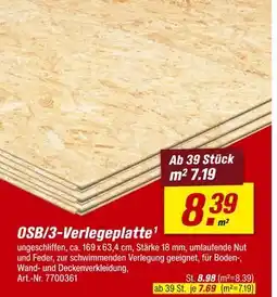 toom Baumarkt Osb/3-verlegeplatte Angebot