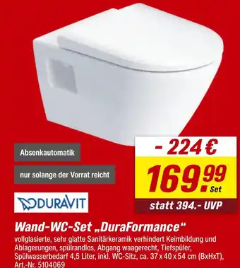 toom Baumarkt Duravit wand-wc-set „duraformance“ Angebot