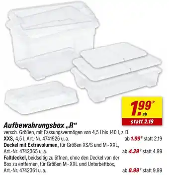 toom Baumarkt Aufbewahrungsbox 'r' xxs Angebot