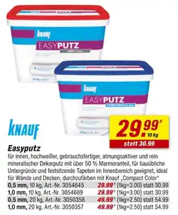 toom Baumarkt Knauf easyputz Angebot