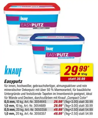 toom Baumarkt Knauf easyputz Angebot