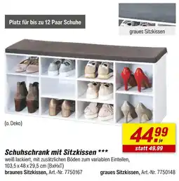 toom Baumarkt Schuhschrank mit sitzkissen Angebot