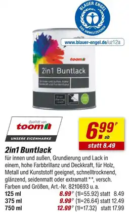 toom Baumarkt 2in1 buntlack Angebot