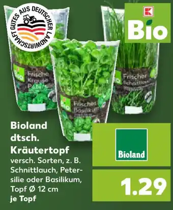 Kaufland Bioland dtsch. Kräutertopf Angebot