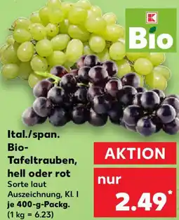 Kaufland Ital./span. Bio-Tafeltrauben, hell oder rot Angebot