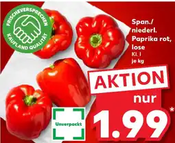 Kaufland Span./niederl. Paprika rot, lose Angebot