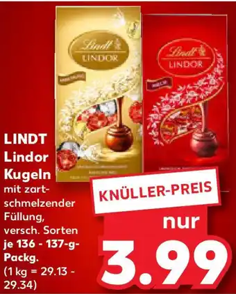 Kaufland LINDT Lindor Kugeln Angebot
