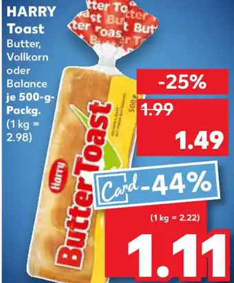 Kaufland HARRY Toast Angebot