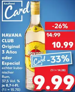Kaufland HAVANA CLUB Original 3 Años oder Especial Angebot