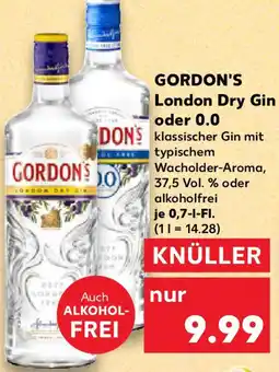 Kaufland GORDON'S London Dry Gin oder 0.0 Angebot
