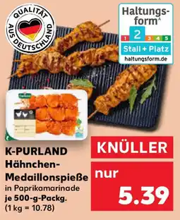 Kaufland K-PURLAND Hähnchen-Medaillonspieẞe Angebot