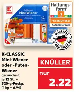 Kaufland K-CLASSIC Mini-Wiener oder -Puten- Wiener Angebot