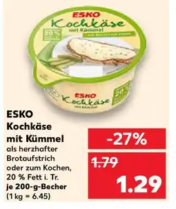Kaufland ESKO Kochkäse mit Kümmel Angebot