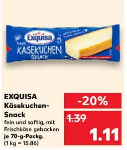 Kaufland EXQUISA Käsekuchen-Snack Angebot