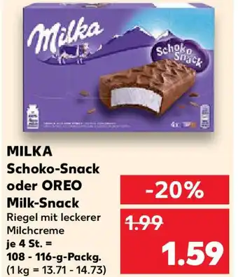 Kaufland MILKA Schoko-Snack oder OREO Milk-Snack Angebot