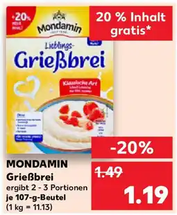 Kaufland MONDAMIN Grießbrei Angebot