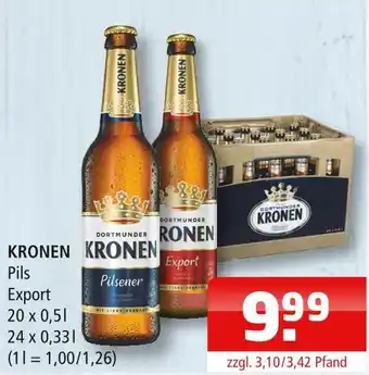 Getränke Oase Kronen pils oder export Angebot