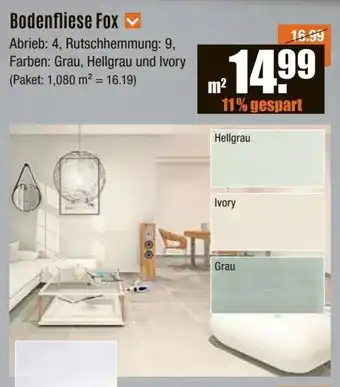V Baumarkt Bodenfliese Fox Angebot