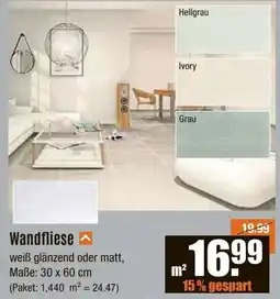 V Baumarkt Wandfliese Angebot