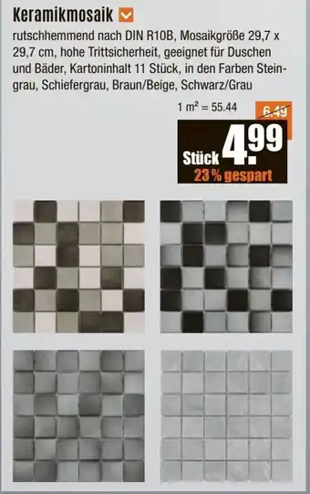 V Baumarkt Keramikmosaik Angebot
