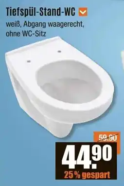 V Baumarkt GUSTAVSBERG Tiefspül-Stand-WC Serie Festival Angebot