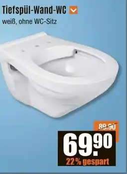 V Baumarkt GUSTAVSBERG Tiefspül-Wand-WC Serie Festival Angebot