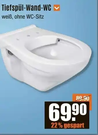 V Baumarkt GUSTAVSBERG Tiefspül-Wand-WC Serie Festival Angebot