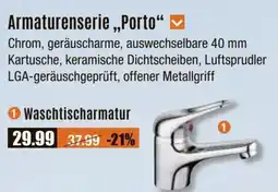 V Baumarkt Armaturenserie „Porto" Waschtischarmatur Angebot