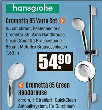 V Baumarkt hansgrohe Crometta 85 Vario Set Angebot